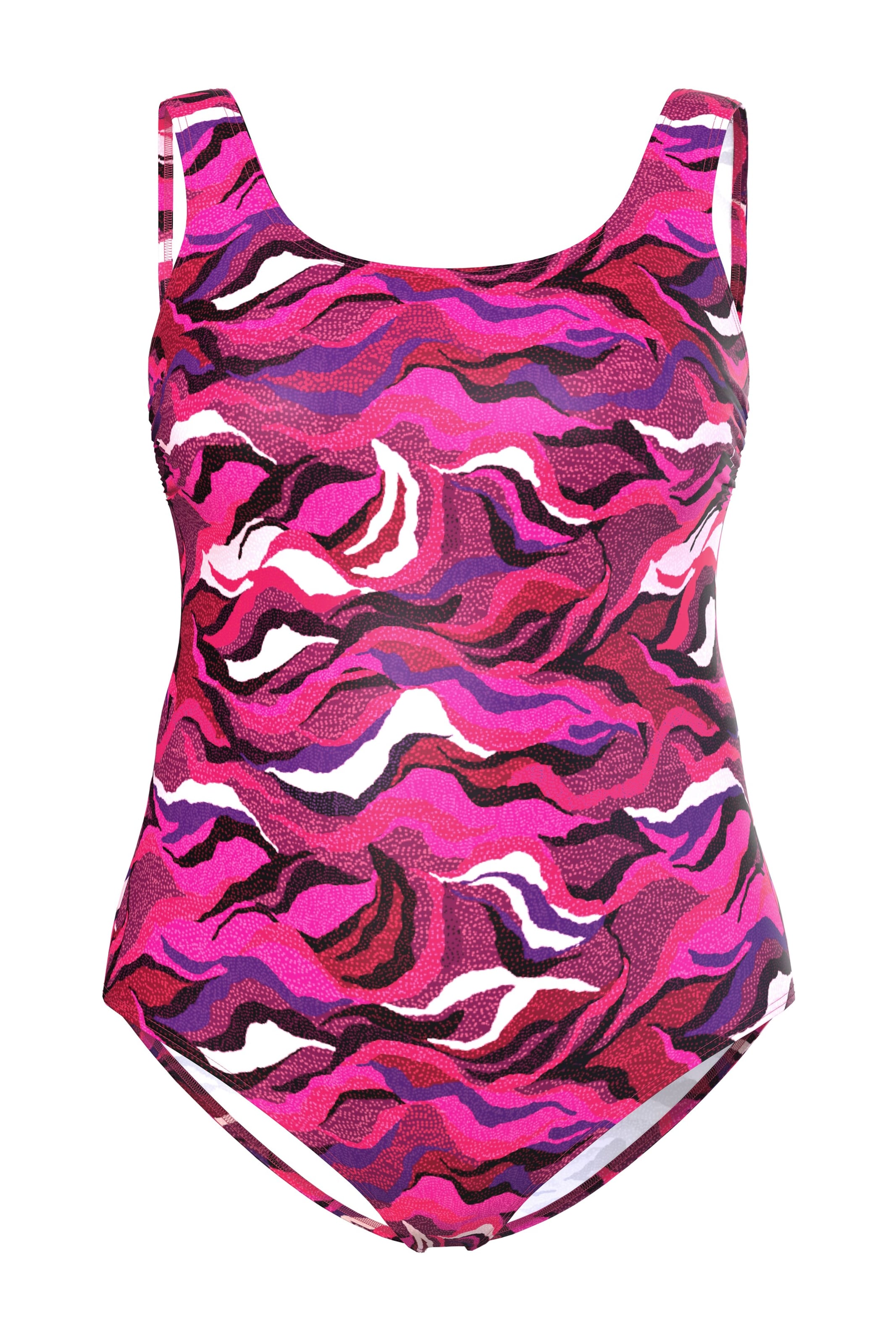 Ulla Popken Bustier Badeanzug in Pink: Vorderseite