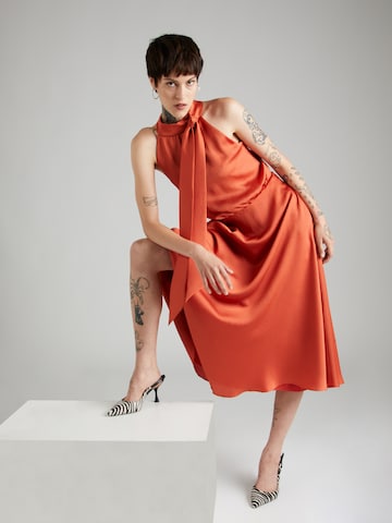 Robe de cocktail SWING en orange