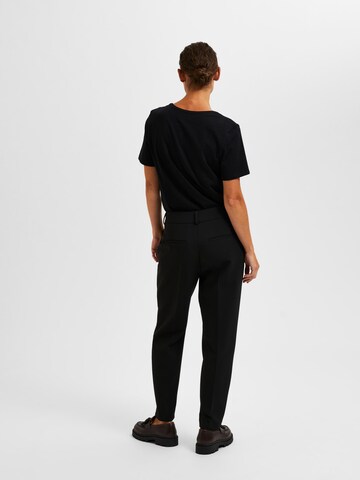 SELECTED FEMME Tapered Bukser 'RITA-RIA' i sort