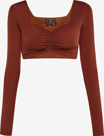 faina Top in Brown: front