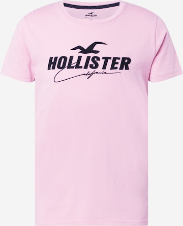 HOLLISTER Póló - rózsaszín: elől