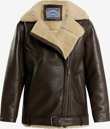 Veste d’hiver DreiMaster Vintage en marron : devant