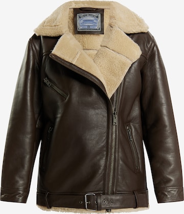 Veste d’hiver DreiMaster Vintage en marron : devant