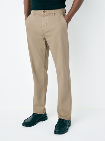 Next Regular Панталон Chino в сиво: отпред