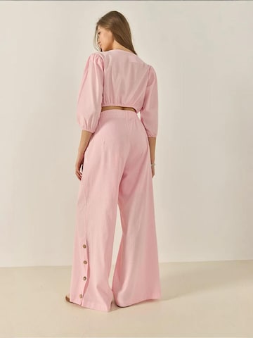 Bianco Lucci Domácí oblečení 'Zweiteiliges Set' – pink