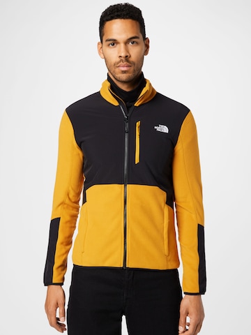 THE NORTH FACE Athletic fleece jacket 'Glacier' in Yellow: front