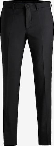 JACK & JONES Slim fit Pleated Pants 'Solaris' in Black: front