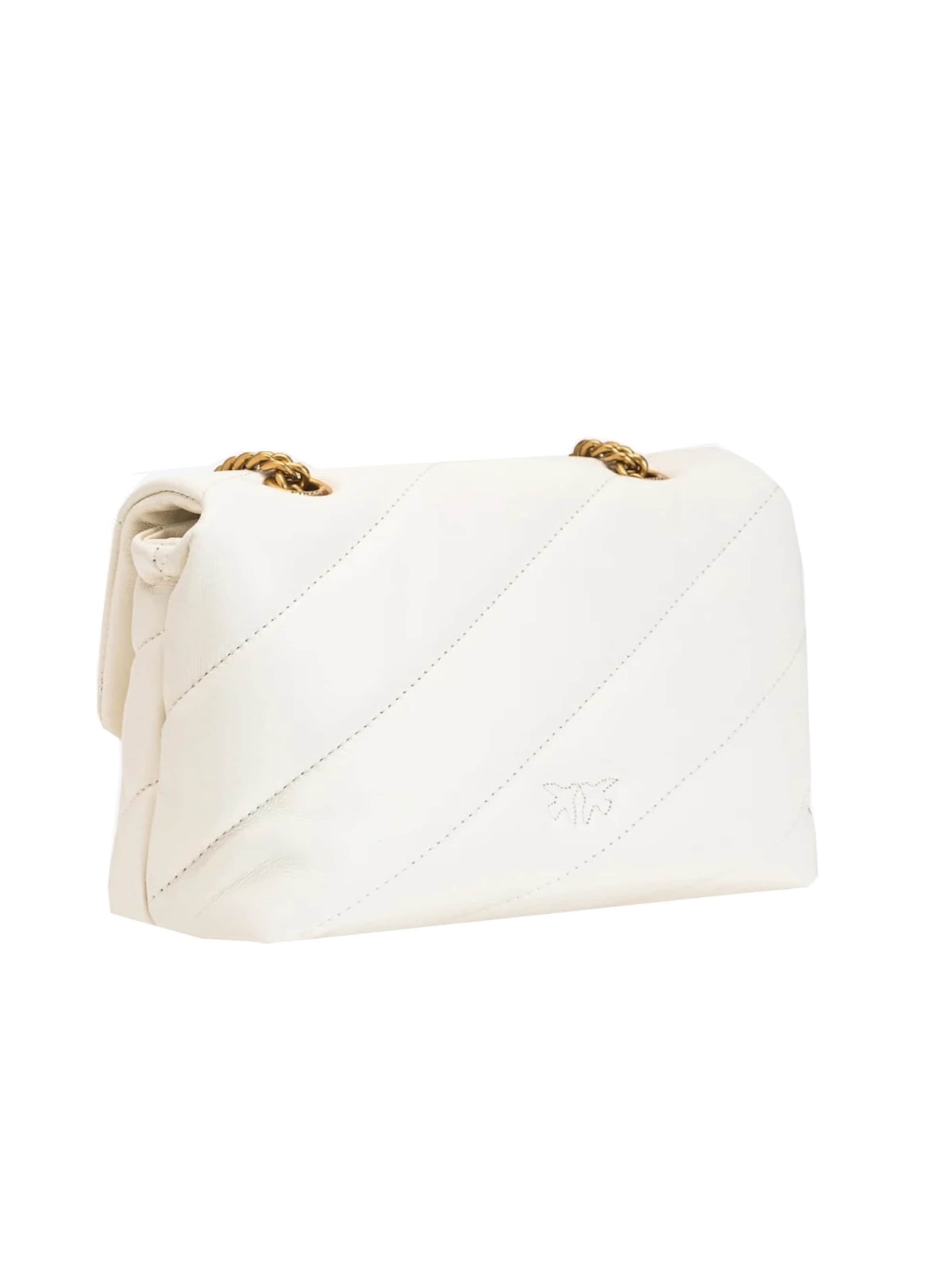 Borsa a spalla '100039 A0F2' di PINKO in bianco