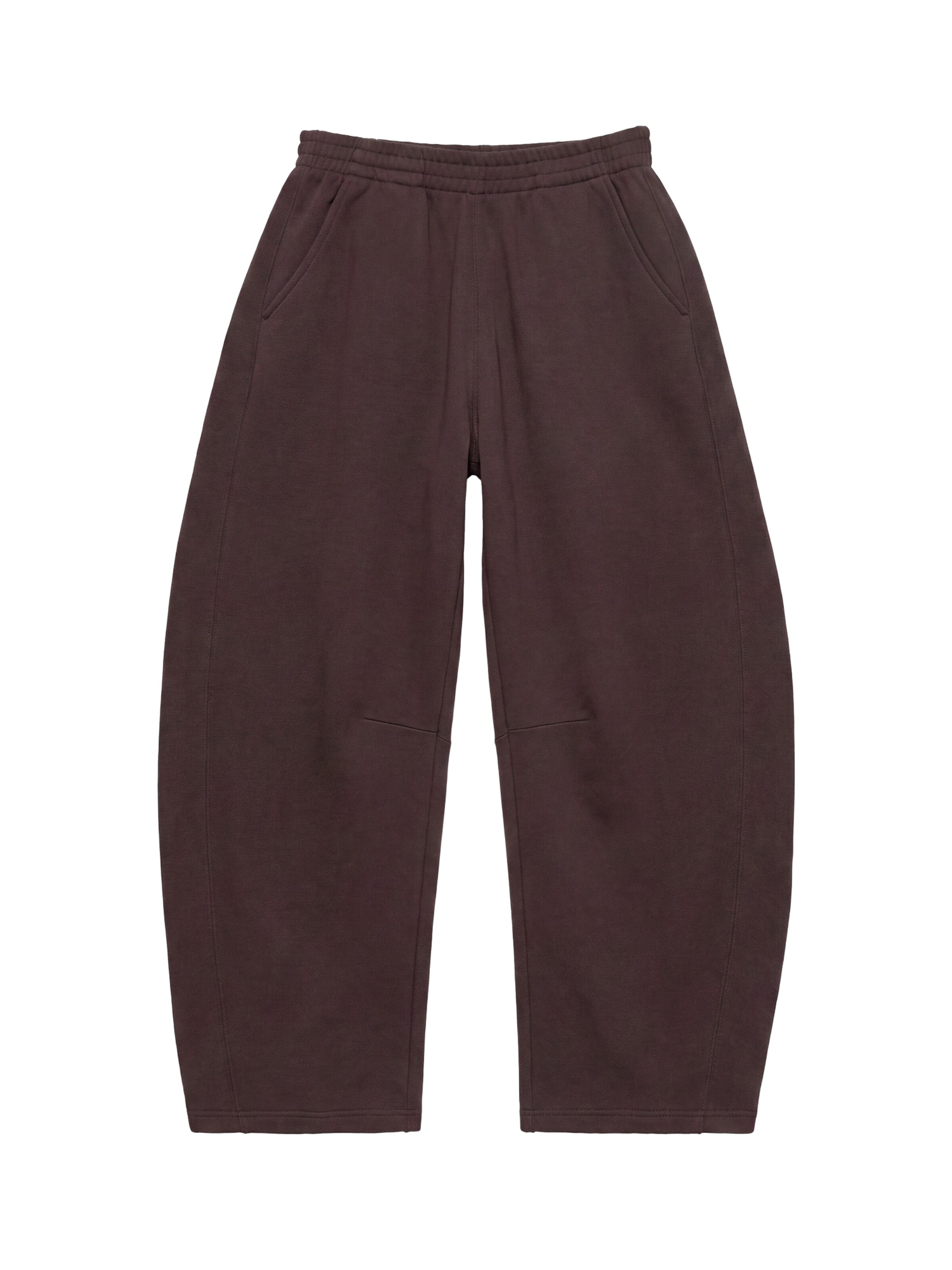 Pull&Bear Wide leg Broek in Bruin: voorkant