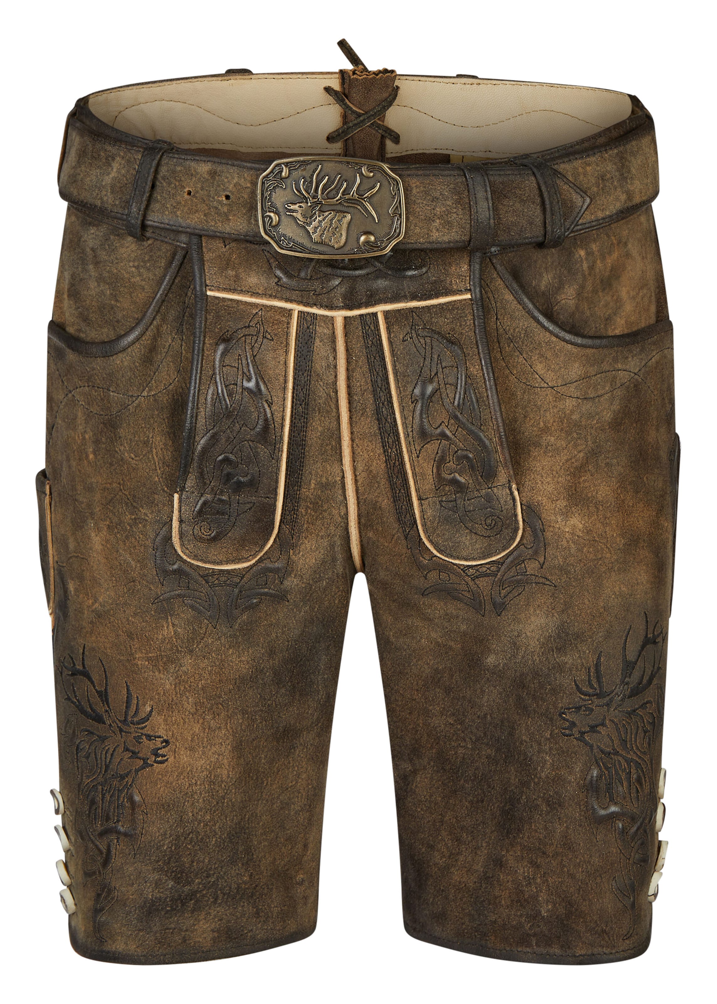 Slimfit Pantaloni per costume tradizionale 'Wayen' di SPIETH & WENSKY in marrone: frontale