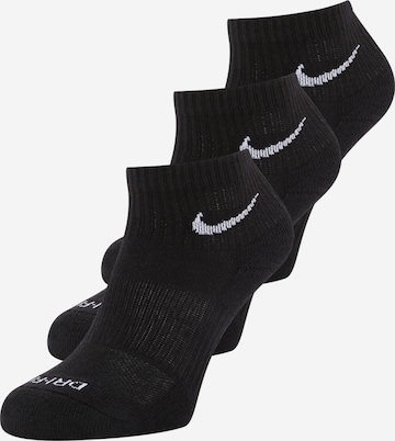 NIKE Sportsocken 'Everyday Plus' in Schwarz: Vorderseite