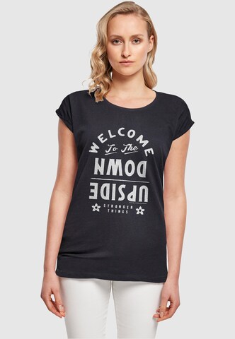 ABSOLUTE CULT Shirt 'Stranger Things' in Blau: Vorderseite