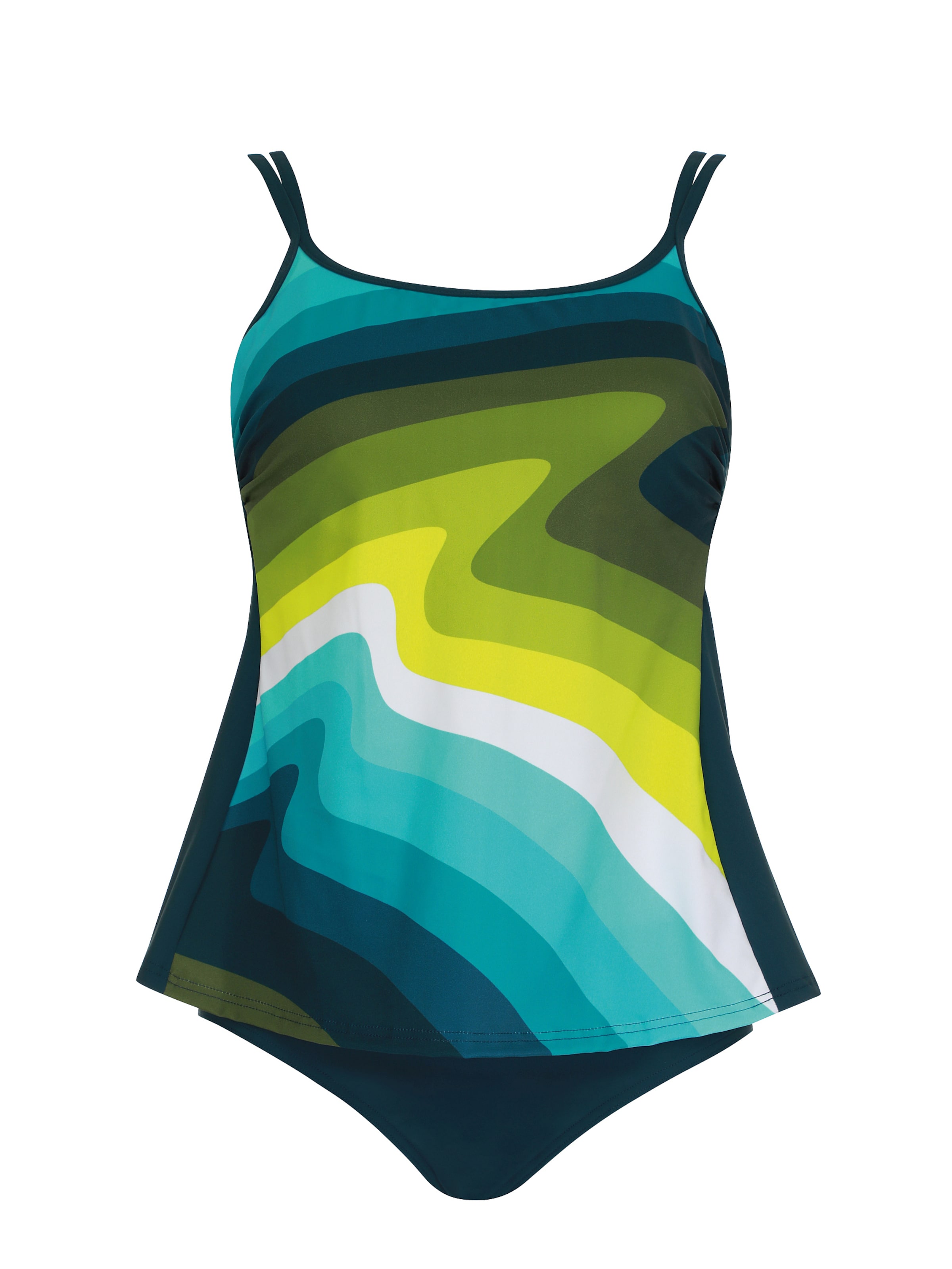 Bustino Tankini 'Mastectomy' di SUNFLAIR in verde: frontale
