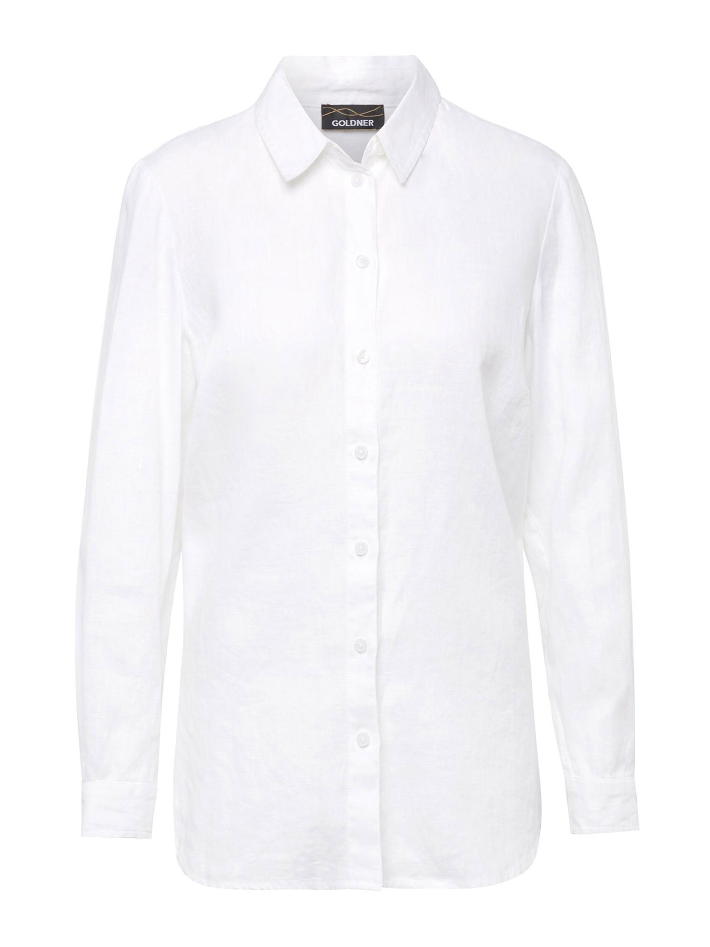 Goldner Bluse in Weiß: Vorderseite