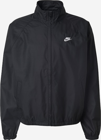 Demisezoninė striukė 'CLUB' iš Nike Sportswear, spalva – juoda / balta, Prekių apžvalga