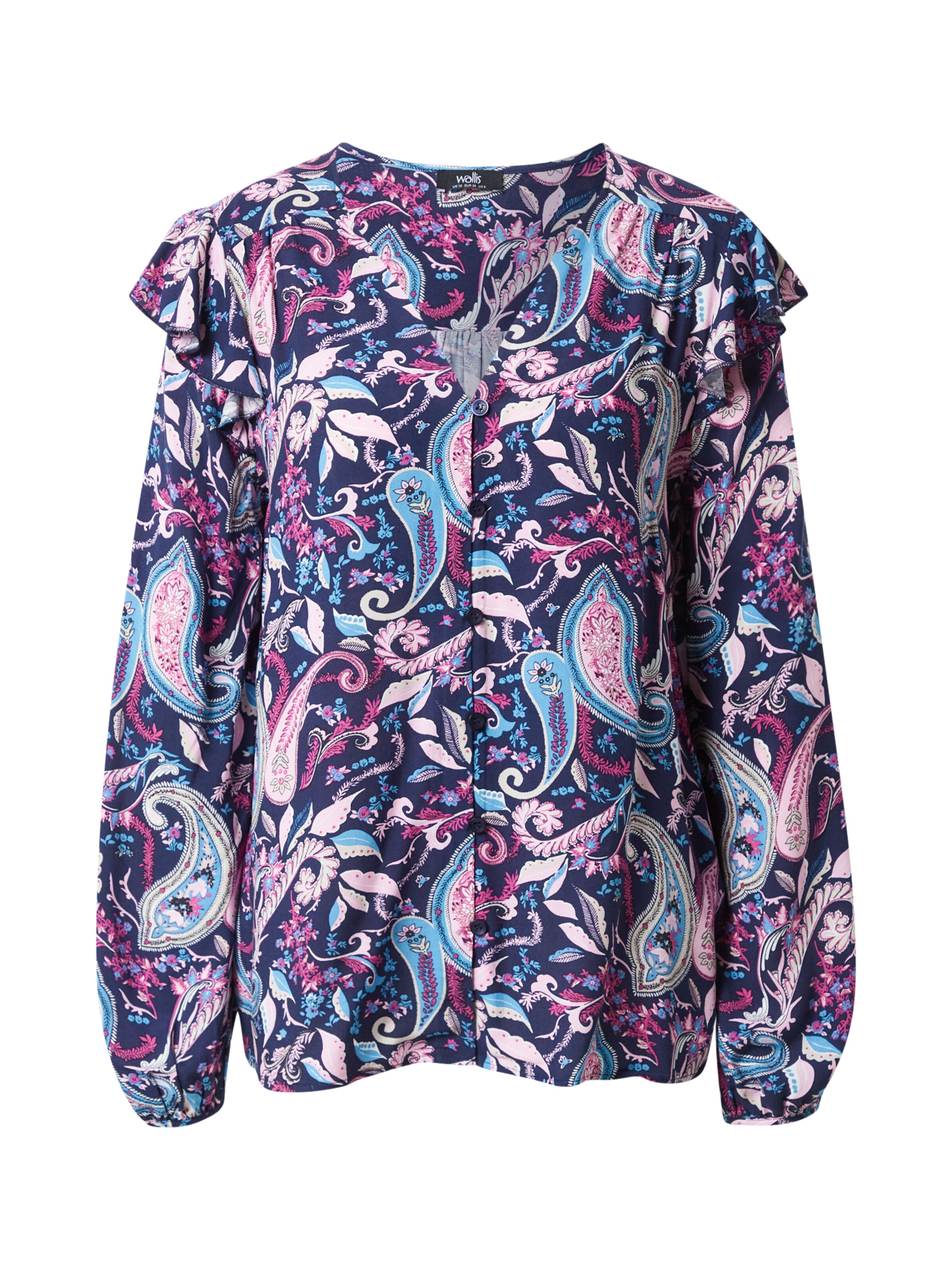 Wallis Bluse in Blau: Vorderseite