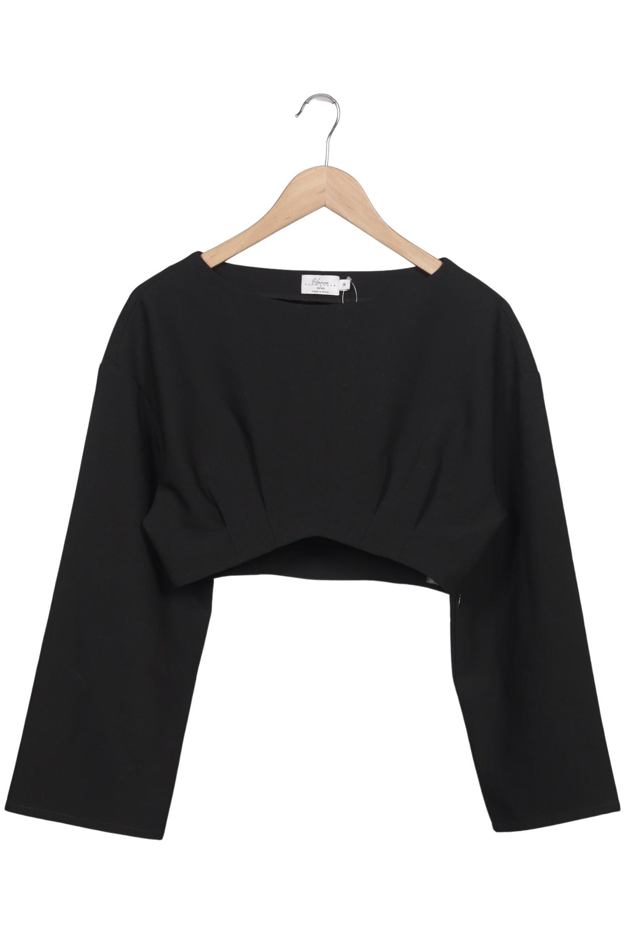 NA-KD Sweatshirt & Zip-Up Hoodie in S in Black: front