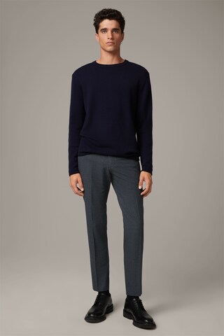 STRELLSON Slim fit Pleat-Front Pants 'Kynd' in Blue