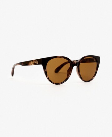 Lunettes de soleil Superdry en marron : devant