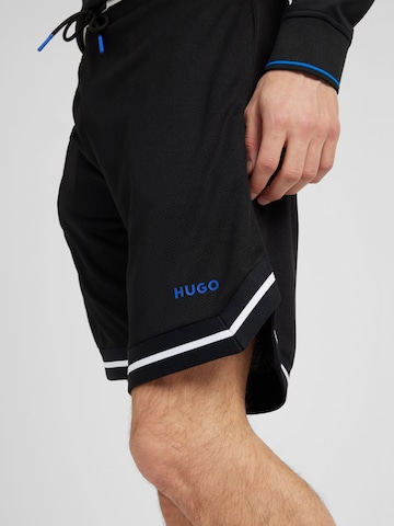 HUGO Blue Loose fit Pants 'Nocrates' in Black