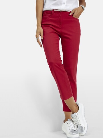bonprix Slimfit Broek in Rood