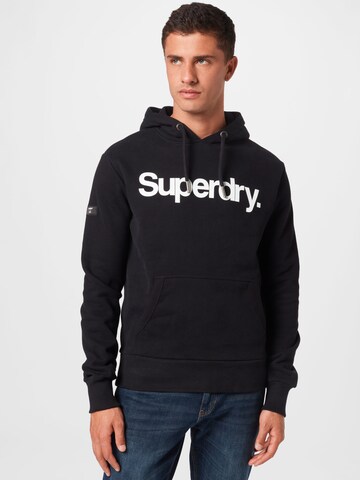 Superdry Sweatshirt in Black: front
