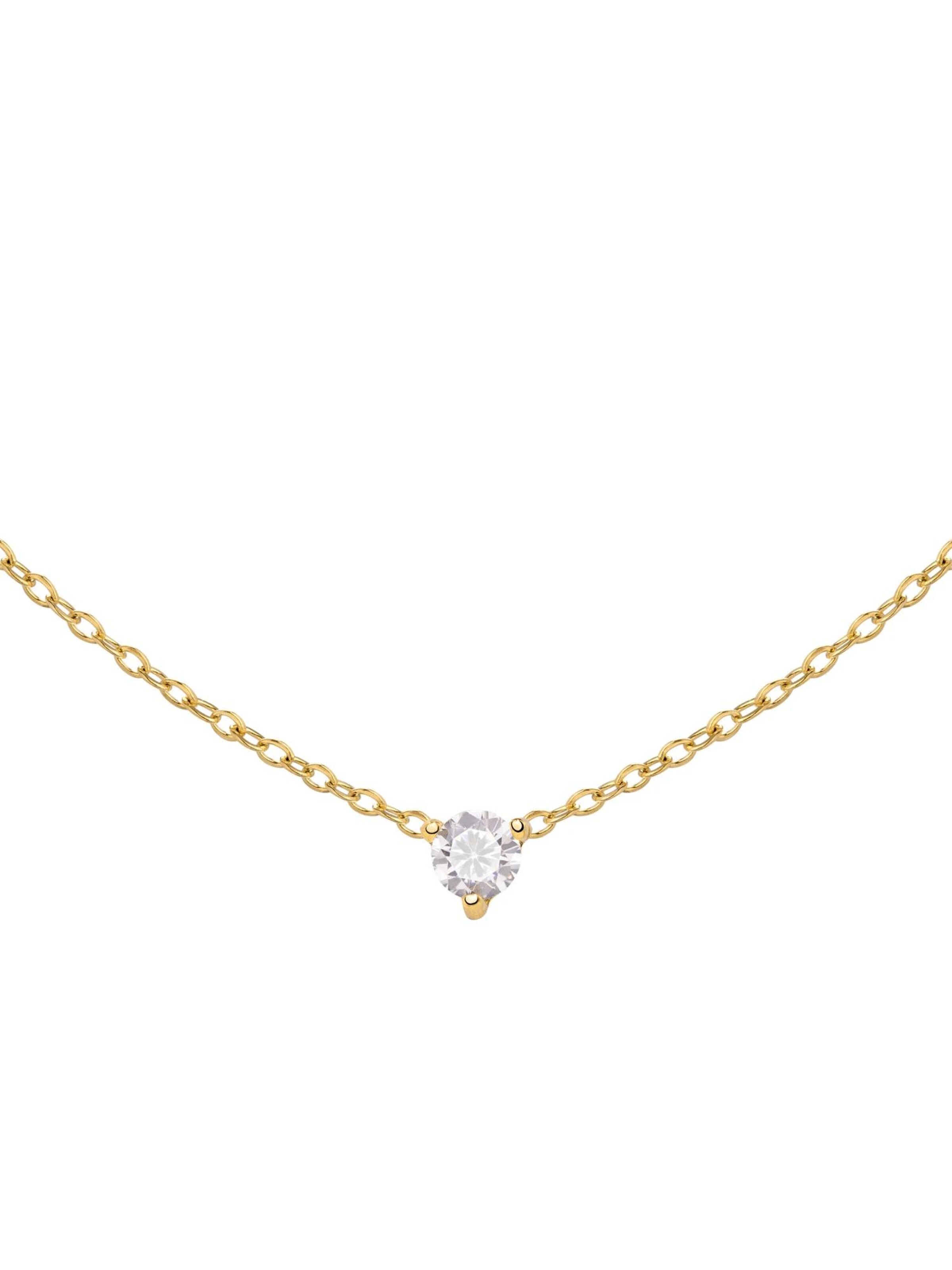 Luamaya Necklace 'Solitaire Stone Choker' in Gold: front