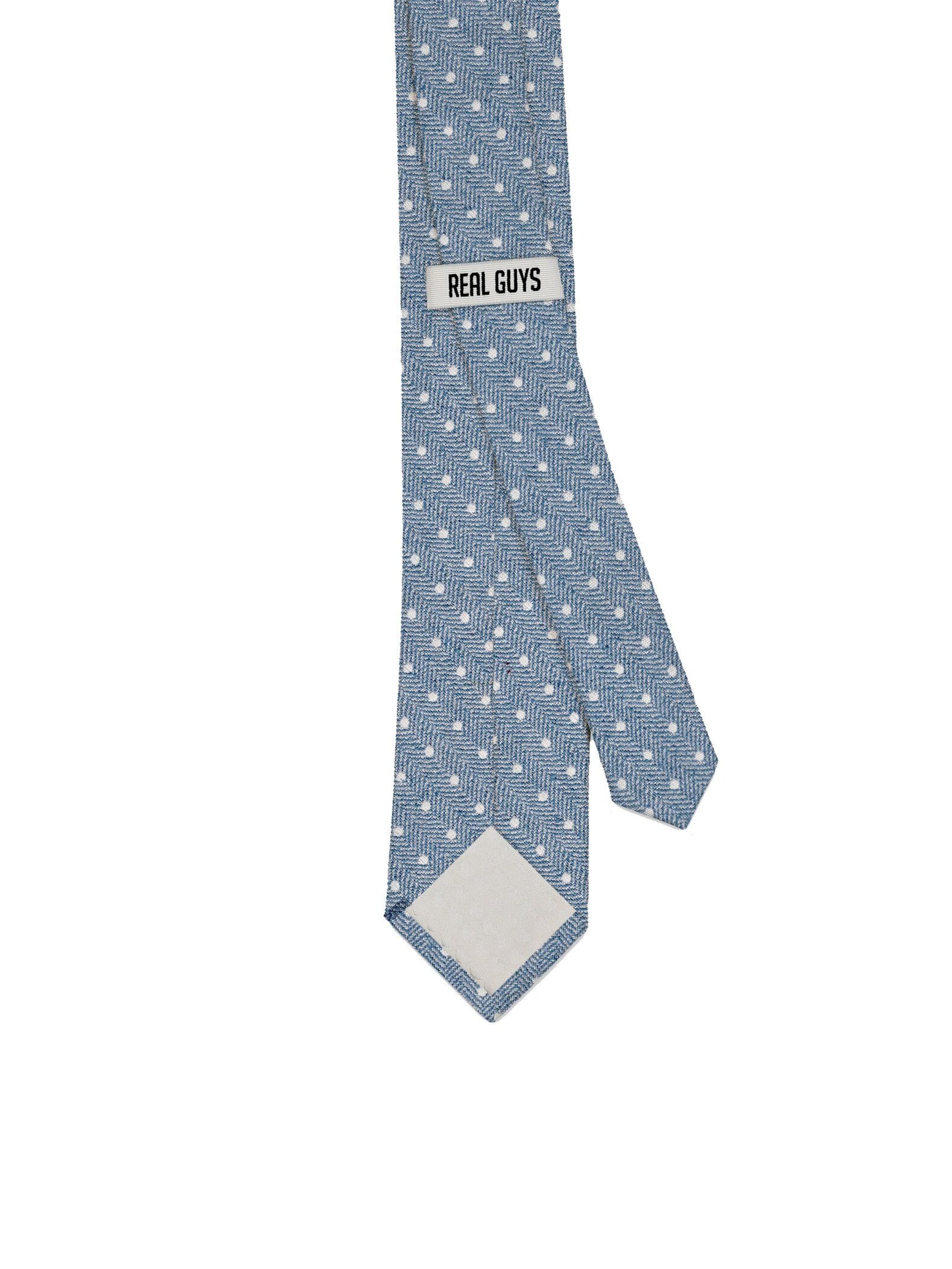 Real Guys Set Krawatte mit Einstecktuch in Blau