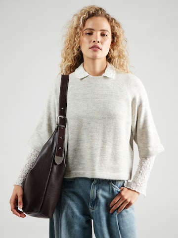VERO MODA Πουλόβερ 'VMLefile' σε γκρι: μπροστά
