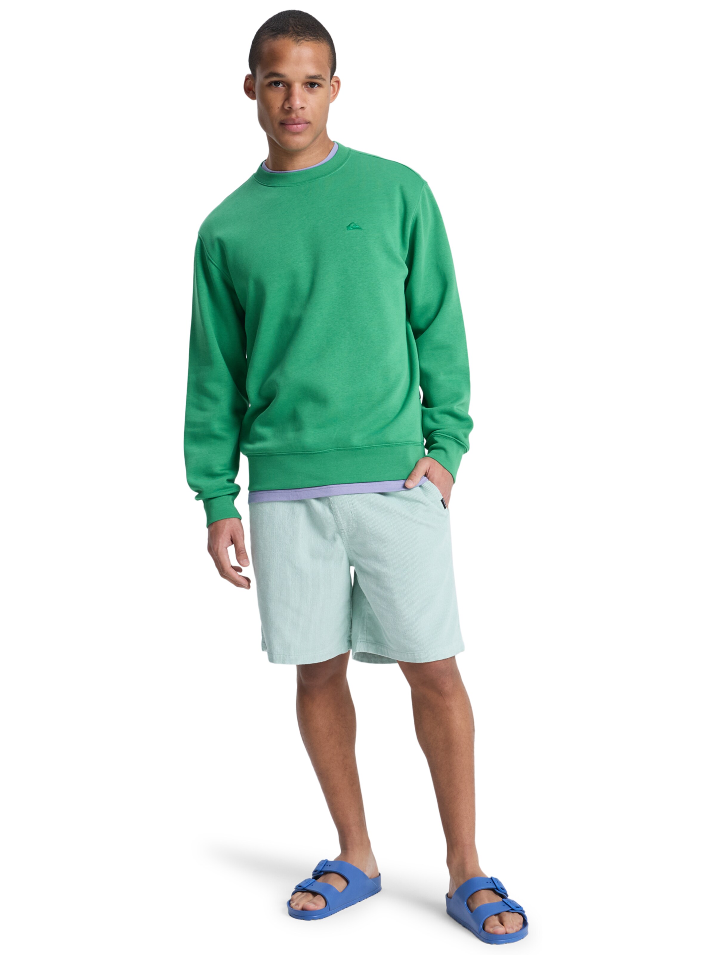 QUIKSILVER Sweatshirt 'Salt Water' in Green