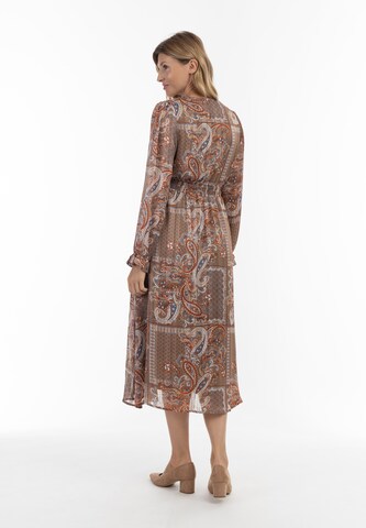 Usha Dress 'Nowles' in Brown