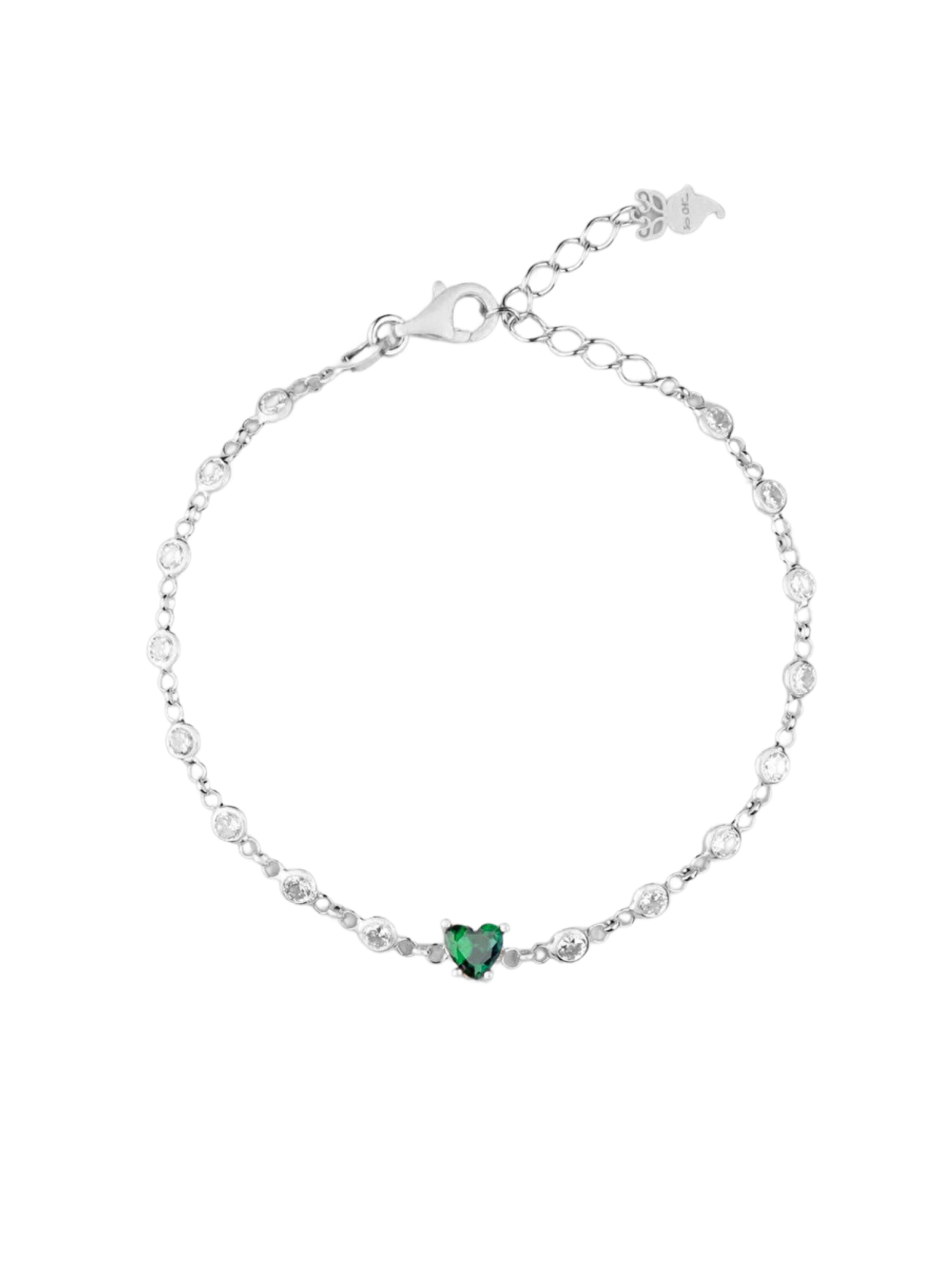 So Chic Armband in smaragd / silber, Produktansicht