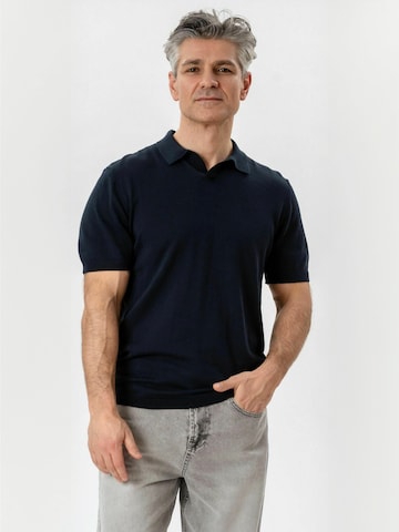 Camicia ' Polo ' di TEESHOPPEN in blu: frontale