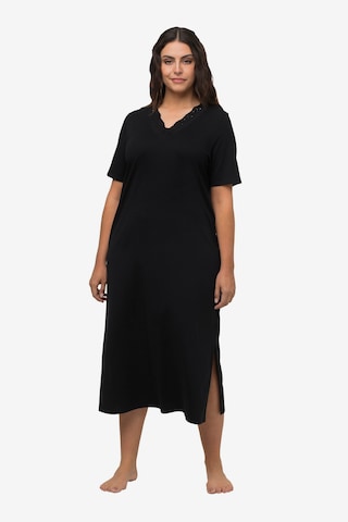 Chemise de nuit Ulla Popken en noir : devant