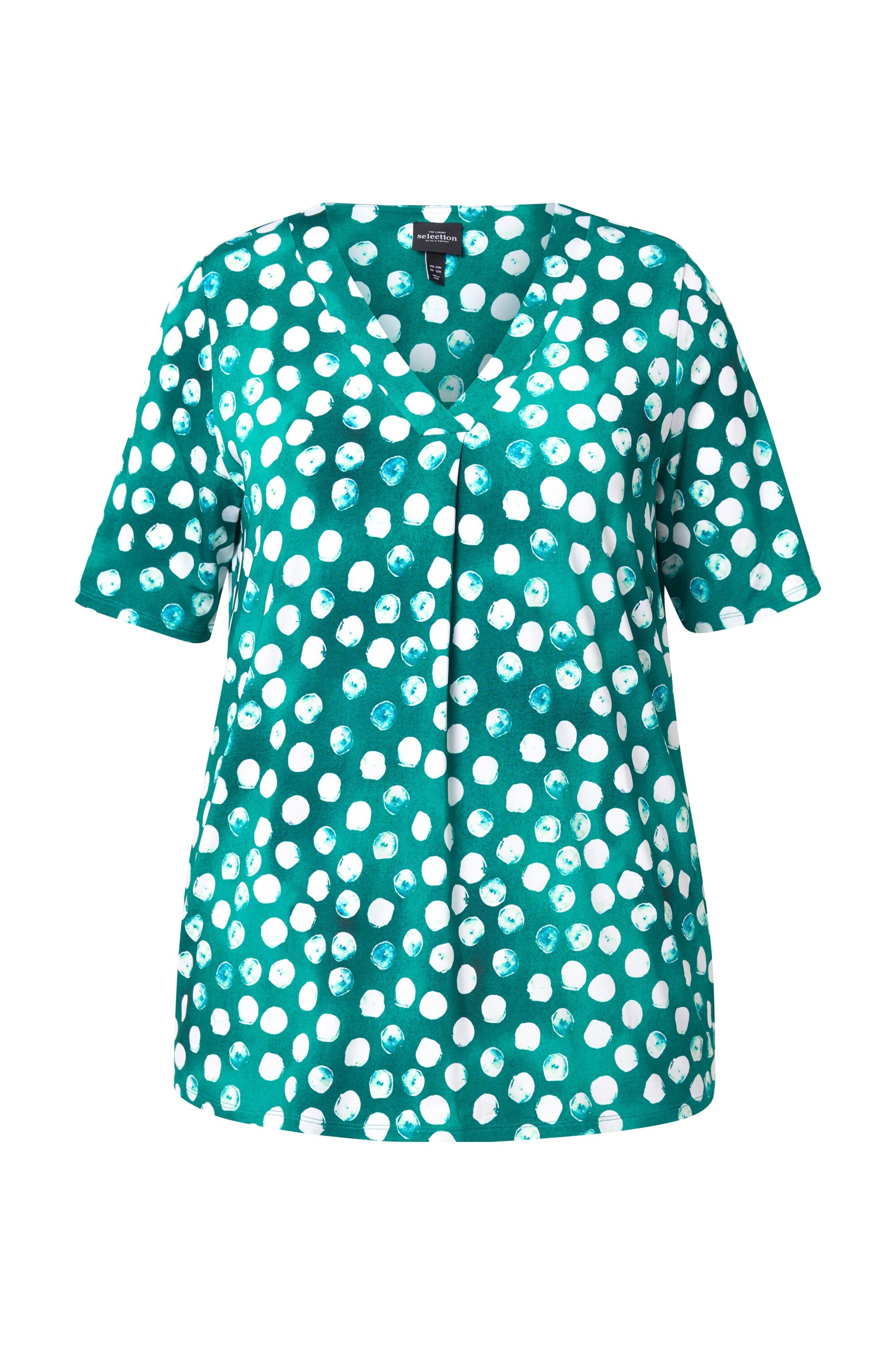 T-shirt Ulla Popken en vert : devant