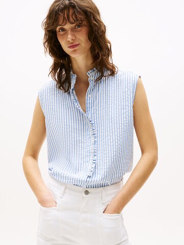 TOMMY HILFIGER Blouse in Blauw: voorkant