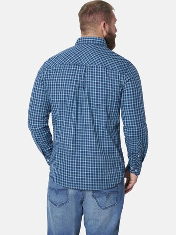 Jan Vanderstorm Comfort Fit Hemd ' Pertavin ' in Blau