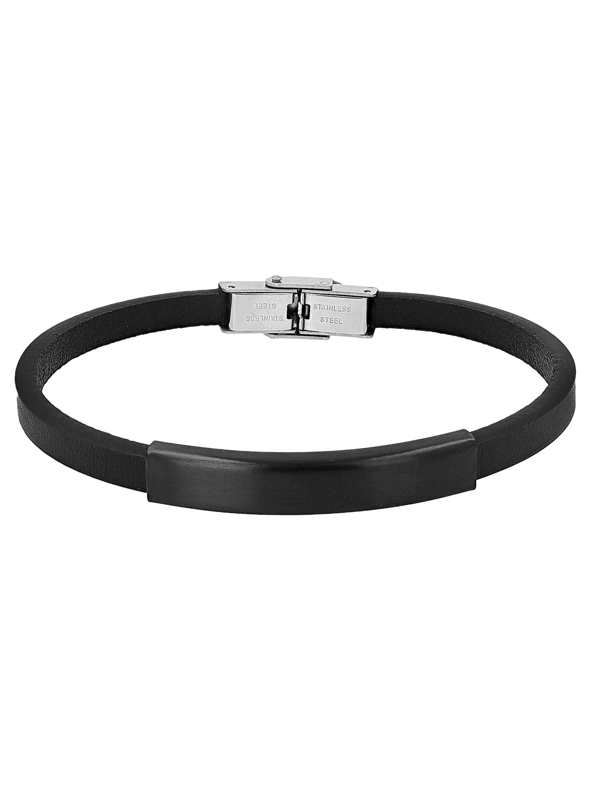 Akzent Bracelet 'Colin, silberfarbig, langlebig' in Black: front