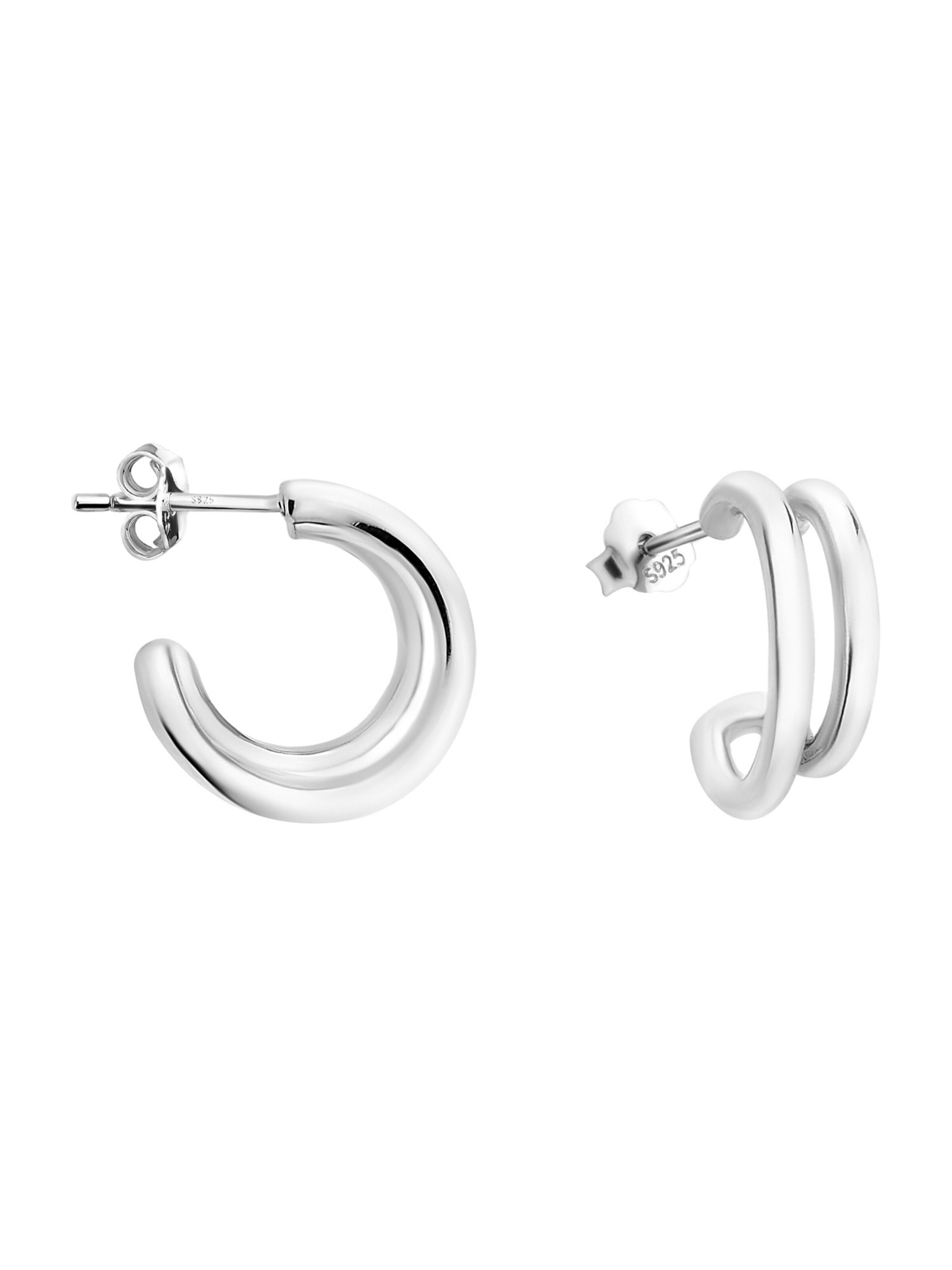 Sofia Milani Ohrringe 'Twin'‌‌‌‌‌‌‌‌‌ in Silber: Vorderseite
