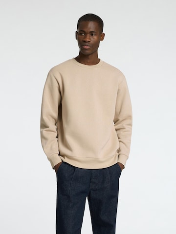 SELECTED Sweatshirt in Beige: voorkant