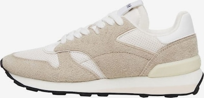 MANGO Sneakers laag 'Maraton' in de kleur Lichtbeige / Zwart / Wit, Productweergave