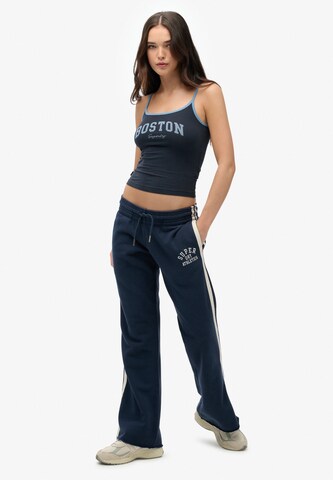 Superdry Flared Broek 'Essentials' in Blauw