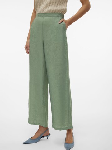 VERO MODA Wide leg Broek 'JOSIE' in Groen