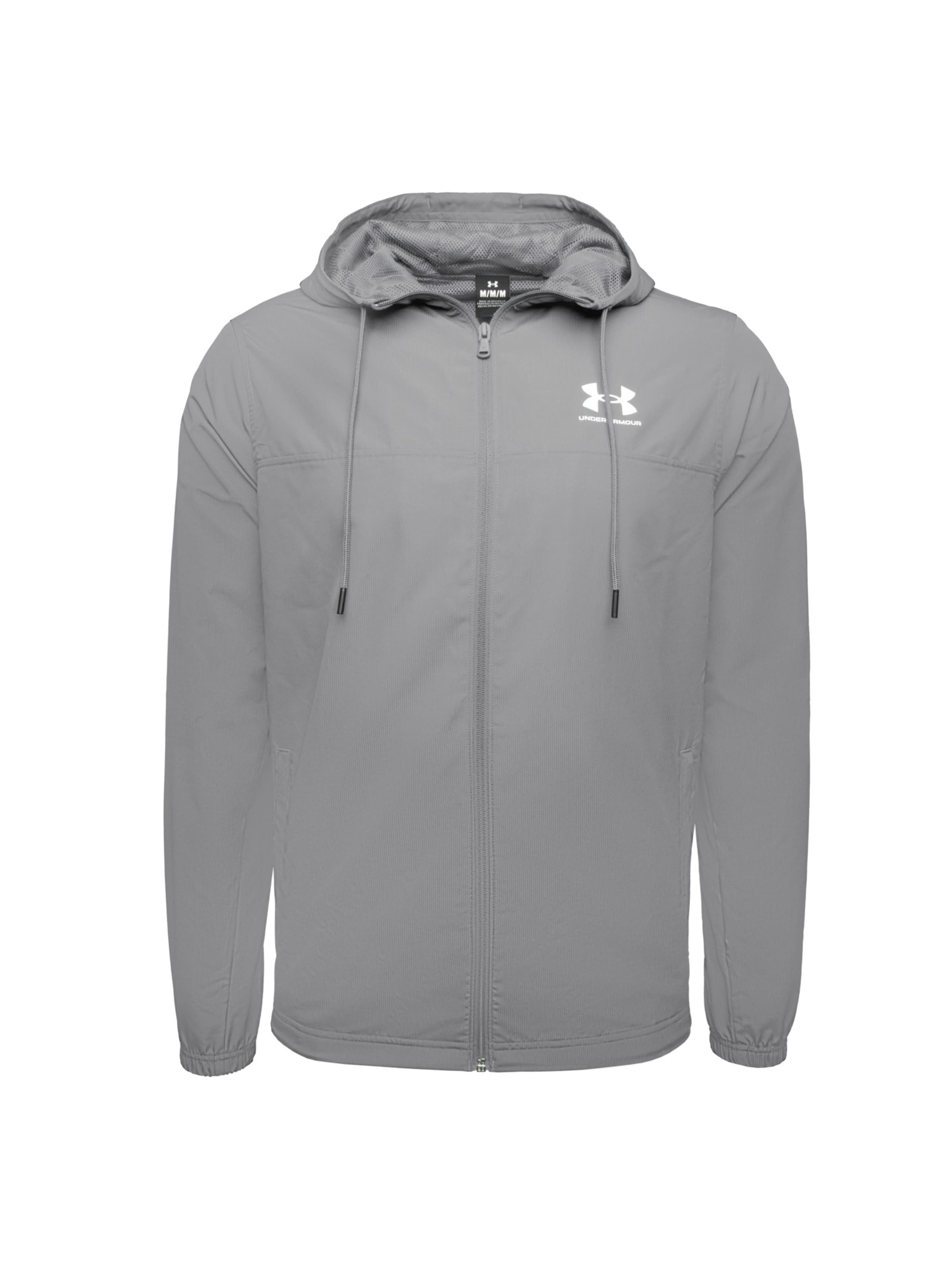 UNDER ARMOUR Sportjacke 'Rival' in Grau: Vorderseite