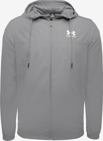 UNDER ARMOUR Sportjacke 'Rival' in Grau: Vorderseite