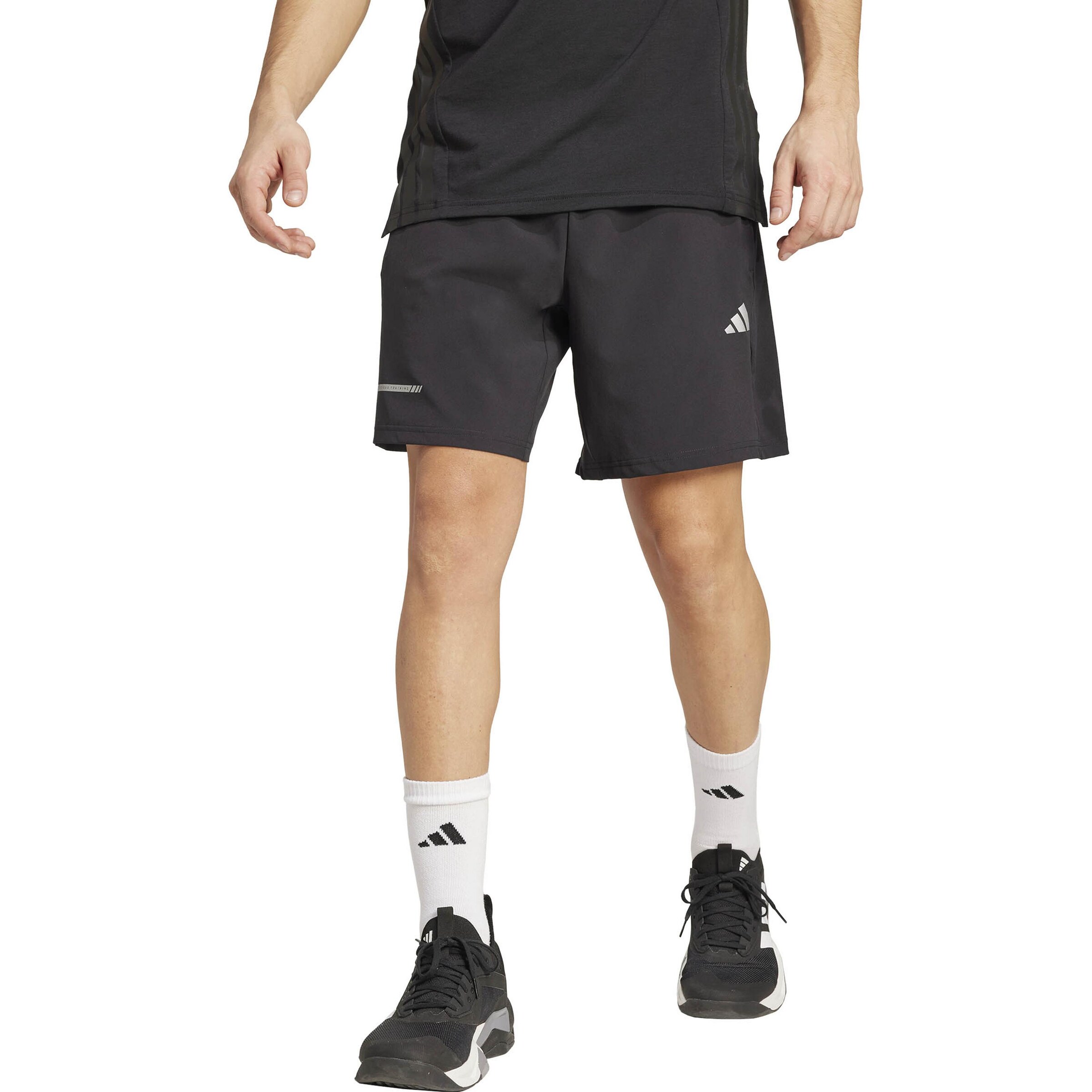 ADIDAS PERFORMANCE Regular Workout Pants 'Essentials Holiday' in Black: front