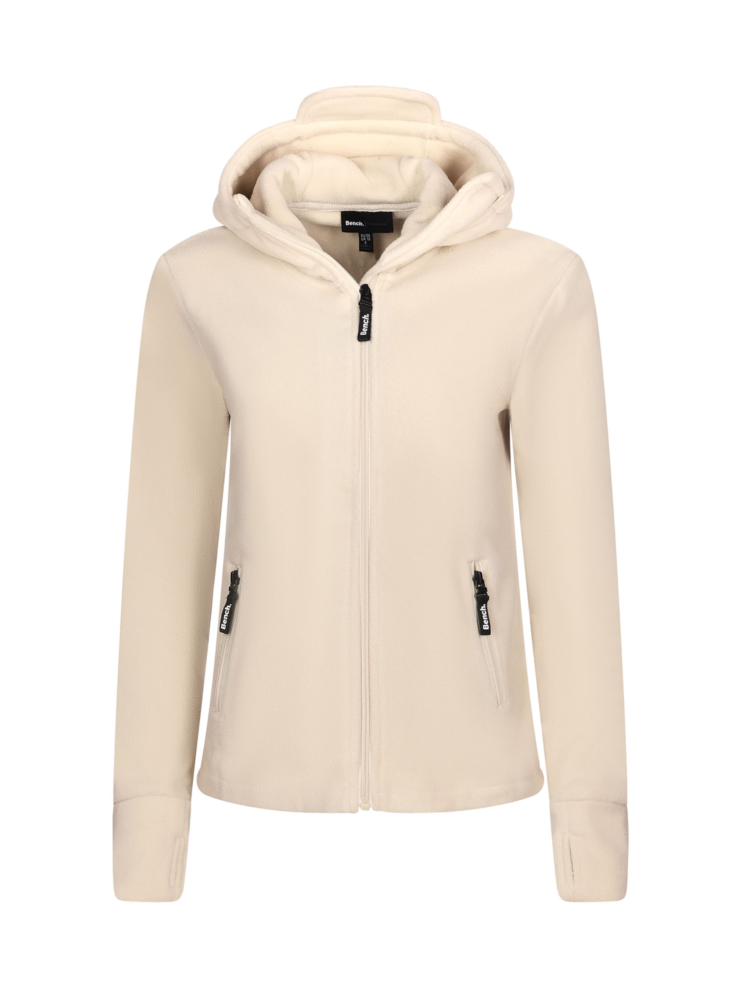 BENCH Fleecejacke 'Ninja' in Beige: Vorderseite