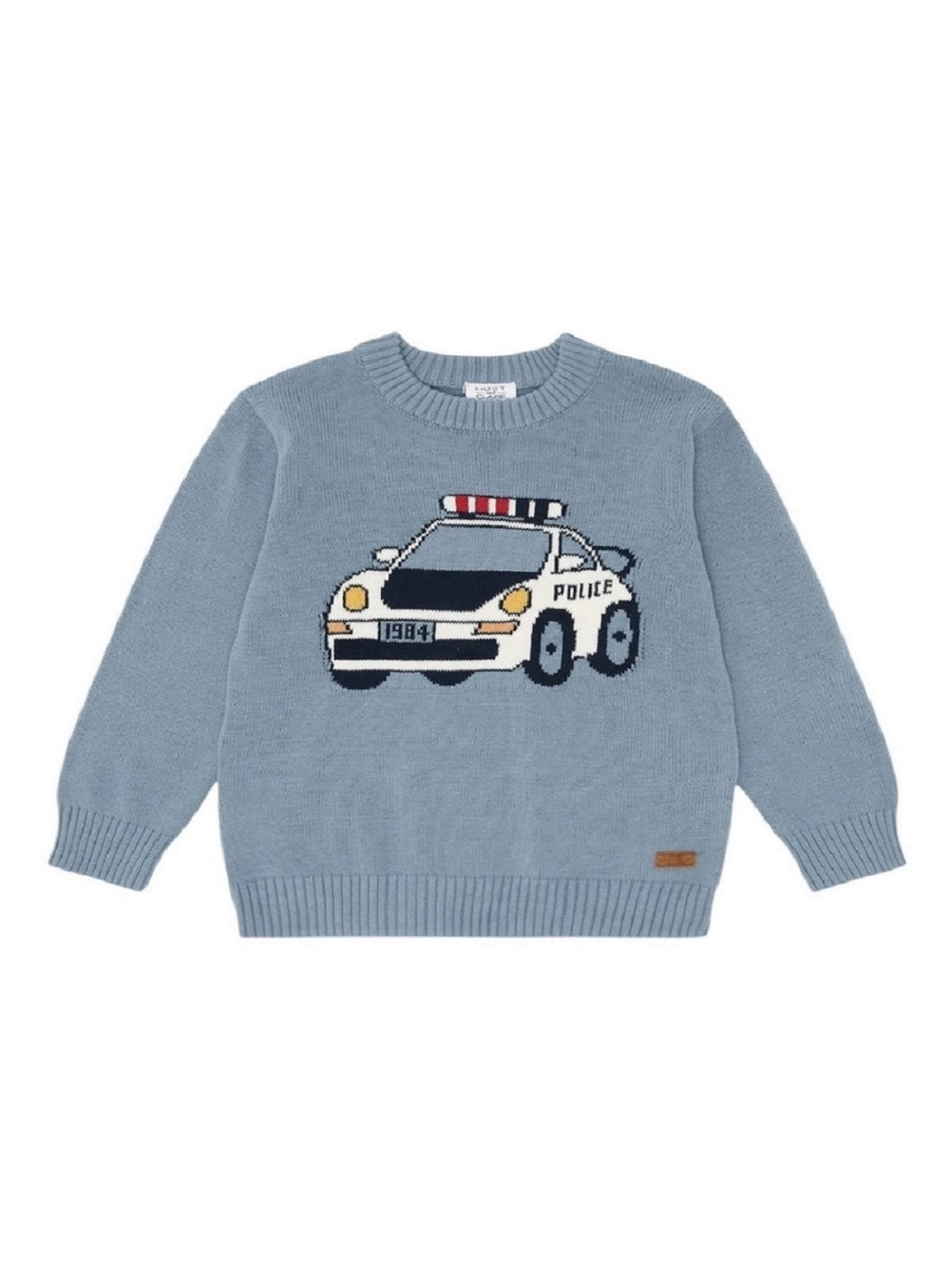 Hust & Claire Knit cardigan 'Pelle' in Blue: front