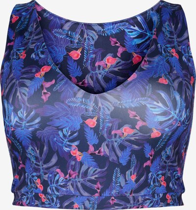 Active by Zizzi Sports top 'AJIA' in Azure / Dark blue / Orchid / Coral, Item view