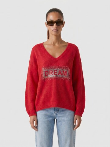 americandreams Oversized Sweater 'Silja' in Red: front